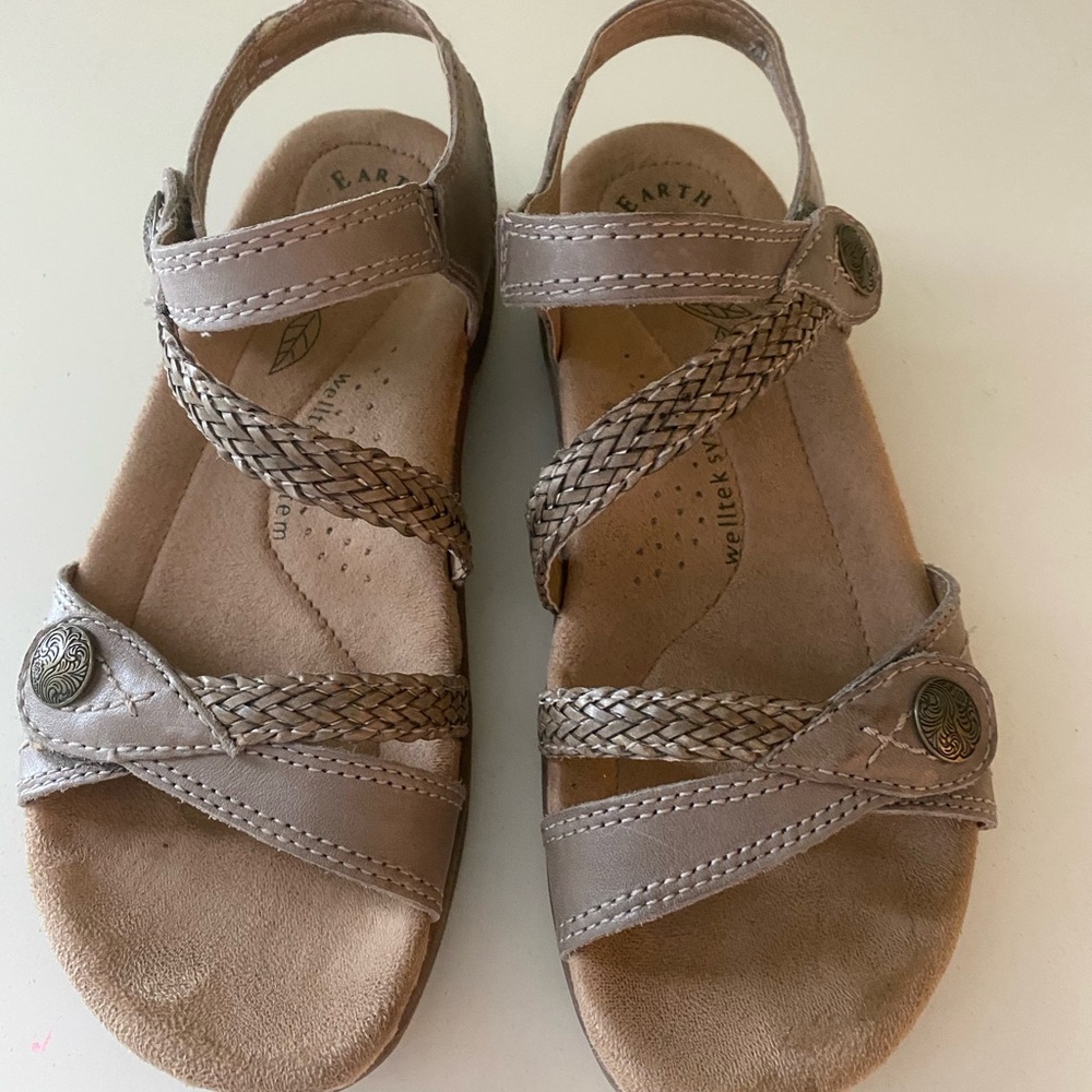 Earth Origins Braided Strap Sandals - Taupe